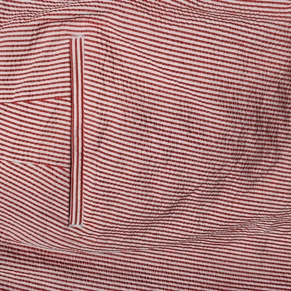 Talbots Perfect Cropped Pants Sz 16 Red And White Striped - Picture 8 of 13